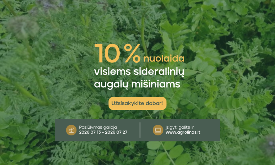 10 % nuolaida sideralinių augalų mišiniams 